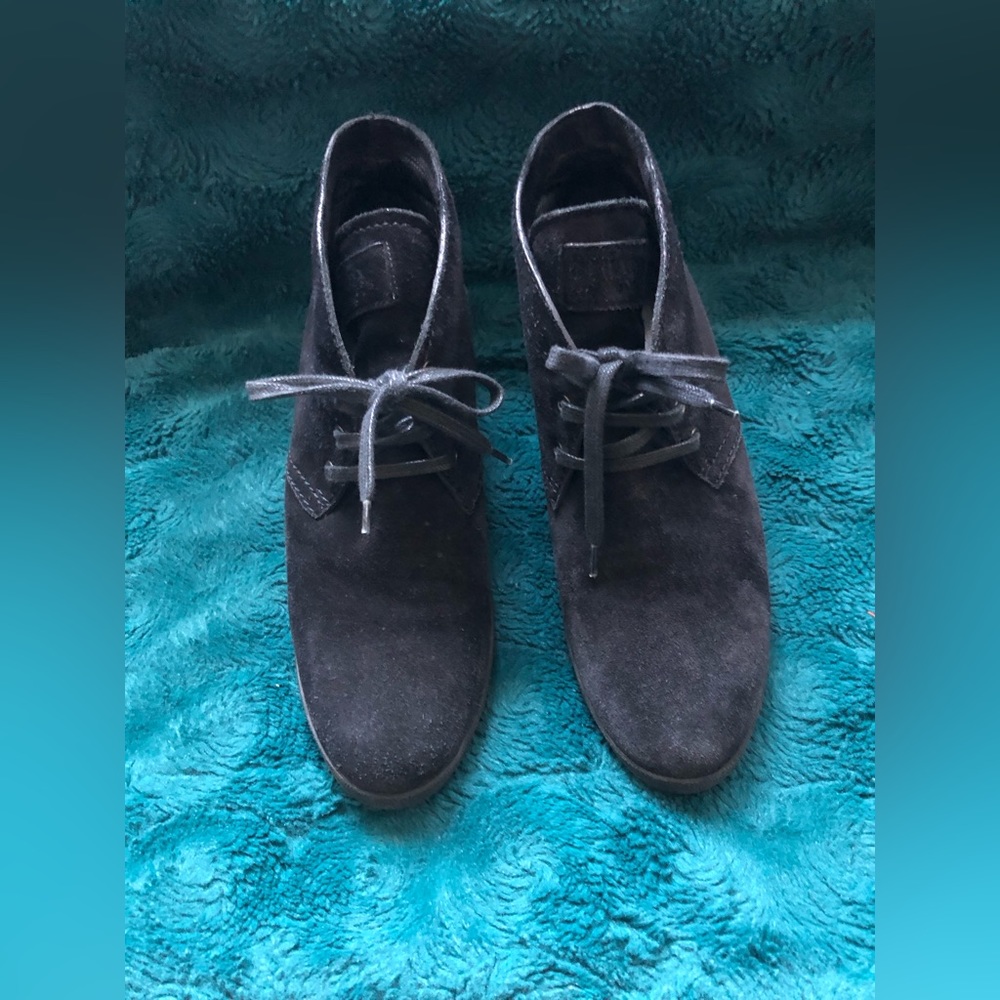 Authentic Prada Pre-owned Black Suede Ankle boots wedge